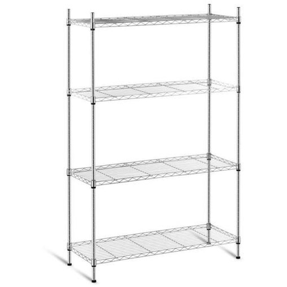 etagere metallique chromee professionnel 35 x 90 x 137 cm 120 kg