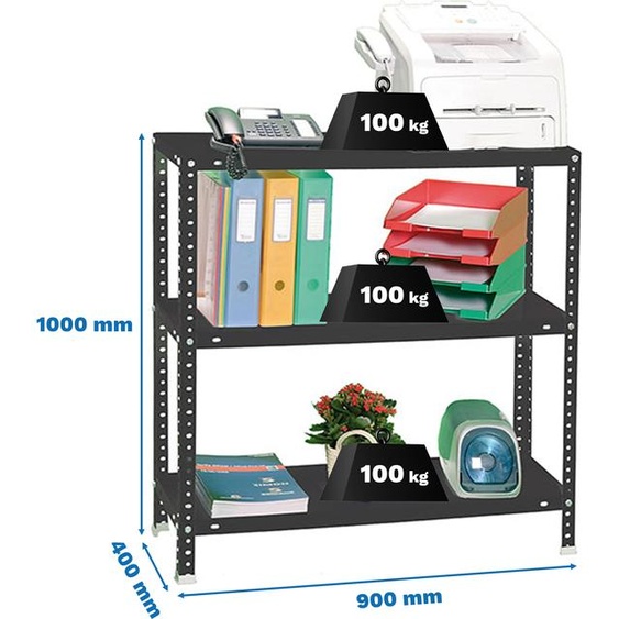 Étagère métallique COMFORT 3/400 1000 ANTRACIT