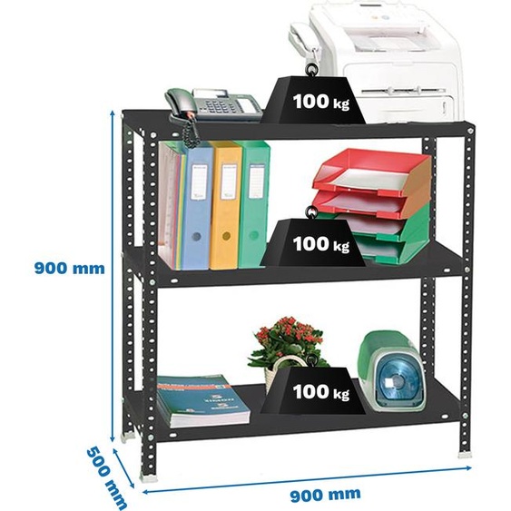Étagère métallique COMFORT 3/500 900 ANTRACITE
