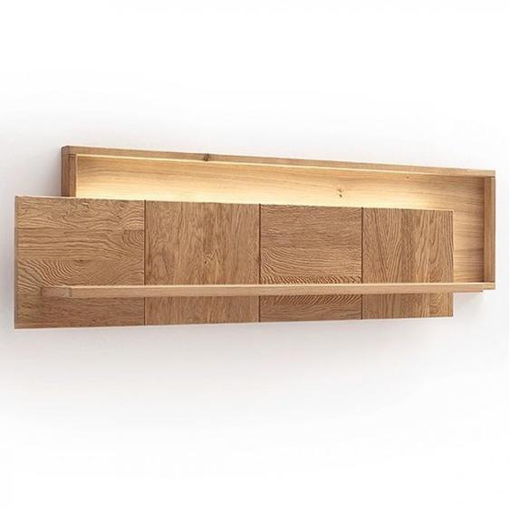 Etagère Mural VALERIA 2 panneaux 137cm poutre chêne Bianco