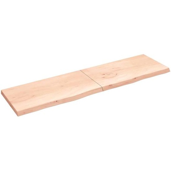 Étagère murale 220x60x(2-6) cm bois de chêne massif non traité