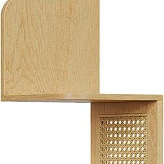 Étagère murale à 5 niveaux avec parois latérales en rotin PVC