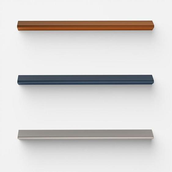 Etagère murale ALA  acier composition 1 coloris cuivre bleu gris tourterelle