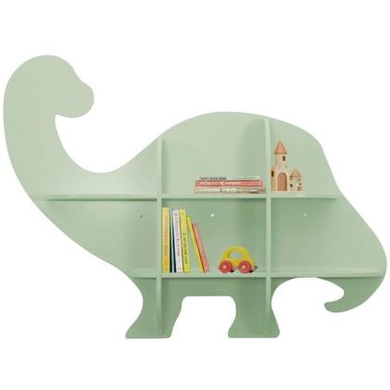 Etagère Murale Dinosaure 5 Espaces De Rangement - L 108 X P 16,5 X H 78,5 Cm - Brachi Vert