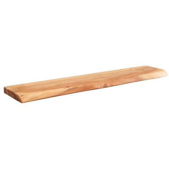 Étagère murale en bois massif Acacia - FINEBUY - 115 cm - Marron - Capacité de charge 20 kg