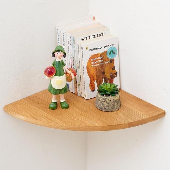Étagère murale en chêne massif, 35 cm
