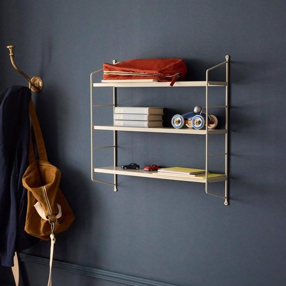 Étagère Murale En Métal Peint Vert Doux