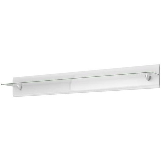 Étagère murale en verre - PRICE FACTORY - LUCIA - Moderne et Tendance - Blanc - 170cm