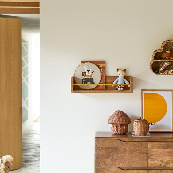 Etagère Murale Enfant En Bois De Teck Sasha 60 Naturel