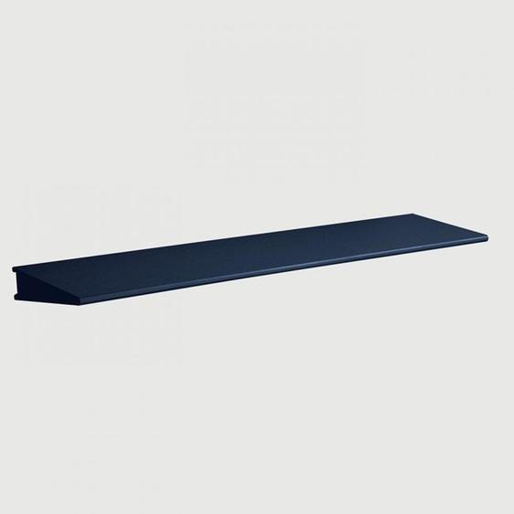 Etagère murale longue ALA en acier coloris bleu
