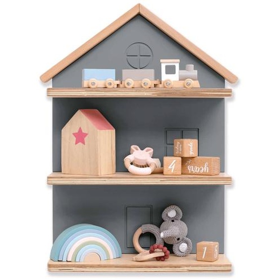 Étagère Murale Maison Anthracite