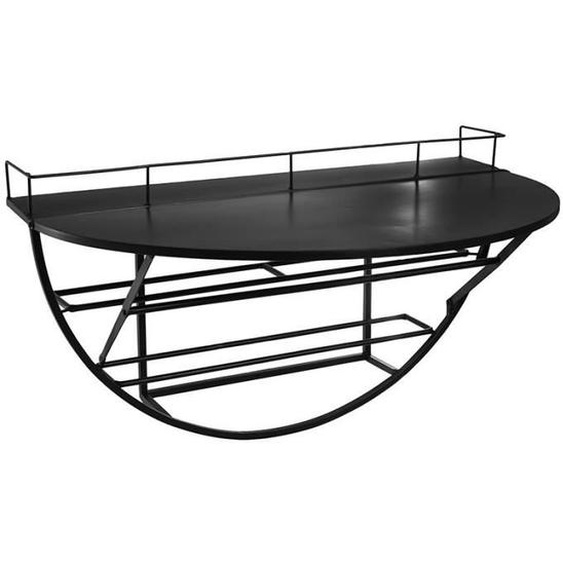 Étagère murale pour bouteilles - ATMOSPHERA - Métal - Noir - 68x41 cm