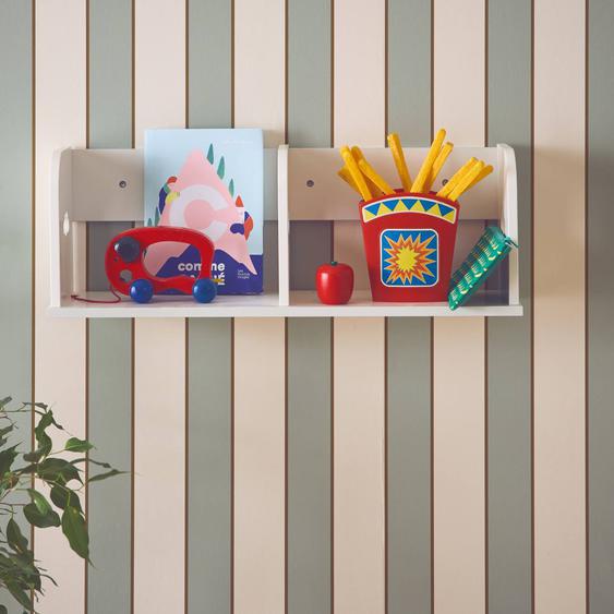 Etagère Murale Rangement Chambre Enfant 60cm Nephos Blanc