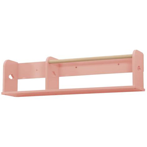 Etagère Murale Rangement Chambre Enfant 80cm Nephos Rose