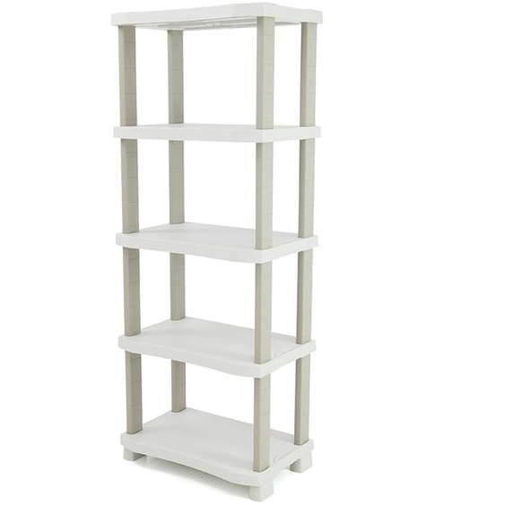 Etagère - PLASTIKEN - Plastique - 70 x 45 x 184 cm - 5 étagères - Beige