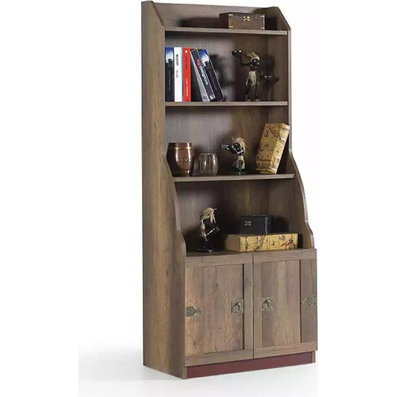 Étagère pour enfants Bibliothèque Étagère sur pied Étagère en bois marron Armoire