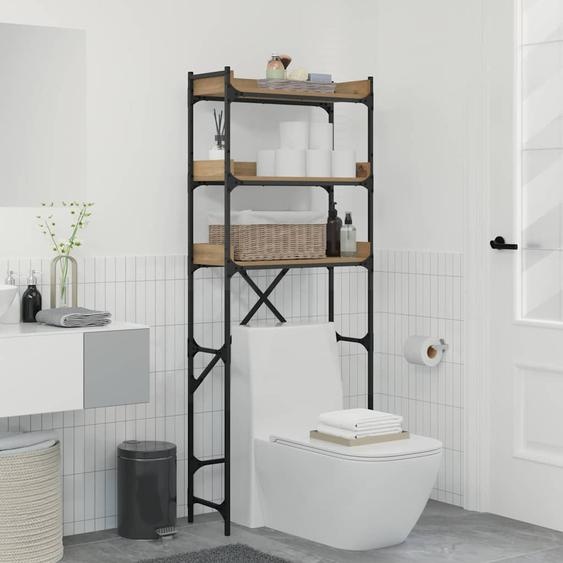 Étagère pour machine à laver Chêne artisanal 67 x 25 x 163 cm