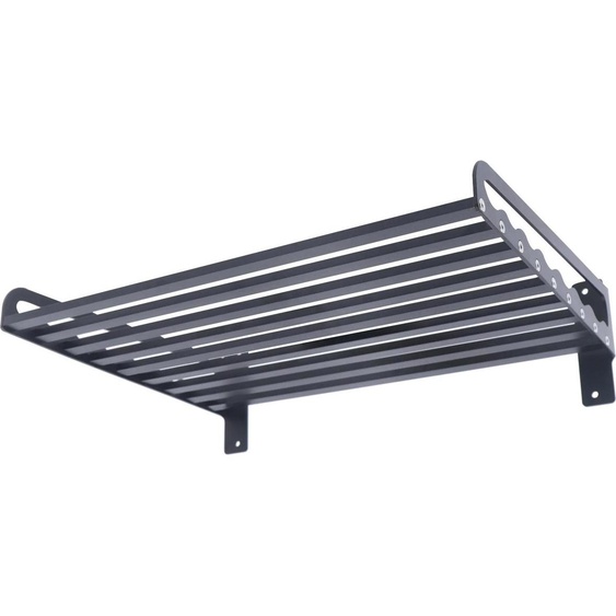 Étagère pour micro-ondes - Support pour montage mural - Alliage daluminium - Capacité de charge 50 kg - 50 x 39,5 cm - 1 niveau - Noir