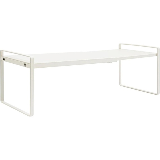 Étagère pour placard de cuisine - Organisateur de placard extensible - Taille réglable - Fer - Étagère de rangement - Blanc