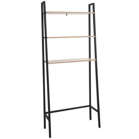 etagere sur pied pour salle de bain etagere pour machine a laver echelle design industrielle bois clair et metal 155x64x25 cm 04_0