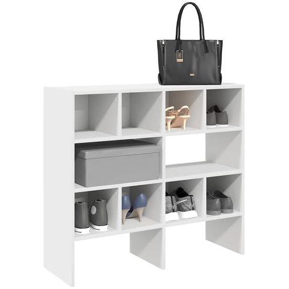 Étagères à chaussures empilables 2 pcs blanc 89,5x30x40 cm