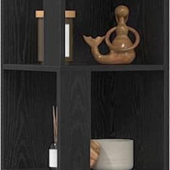 Étagères dangle Chêne noir 33 x 33 x 164.5 cm Matériau dérivé du bois