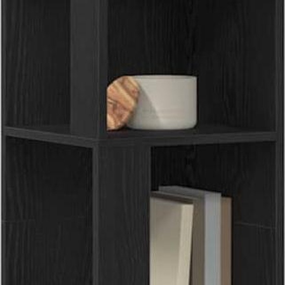 Étagères dangle noir imitation chêne 33 x 33 x 132 cm Matériau dérivé du bois