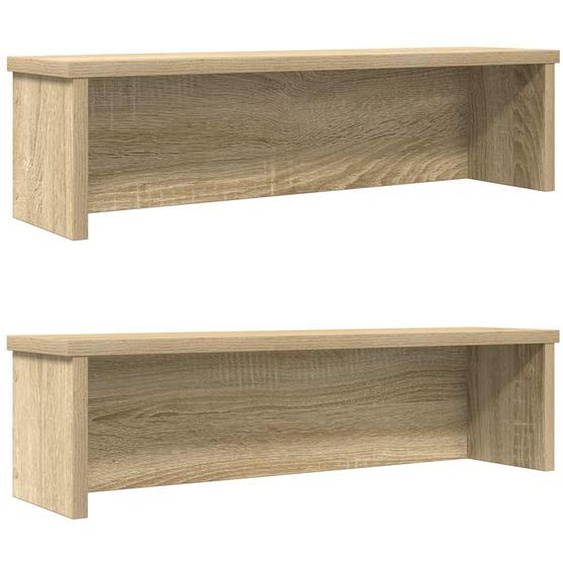 Étagères de cuisine empilables 2 pcs chêne sonoma 50x15x16 cm