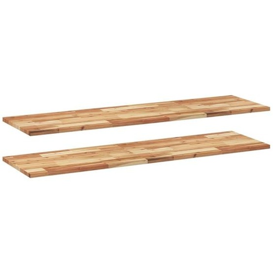 Étagères flottantes 2 pcs 140x40x2 cm acacia massif à lhuile