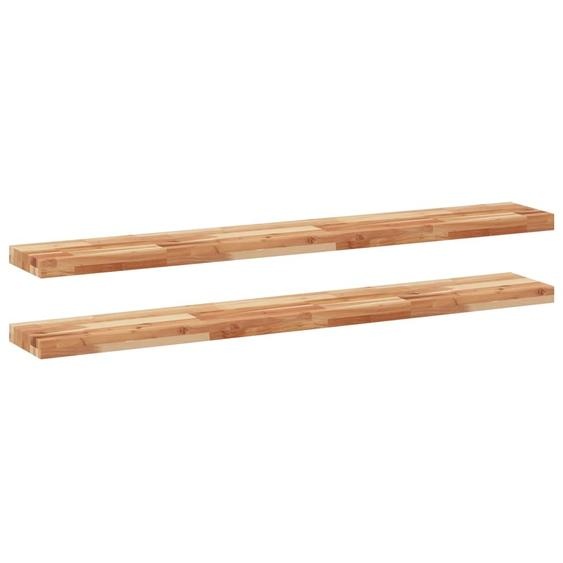 Étagères flottantes 2 pcs 160x20x4 cm acacia massif à lhuile