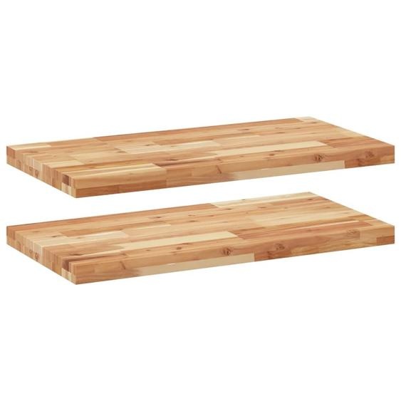 Étagères flottantes 2 pcs 80x40x4 cm acacia massif à lhuile