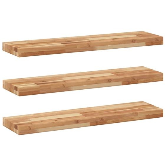 Étagères flottantes 3 pcs 100x20x4 cm acacia massif à lhuile