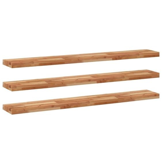 Étagères flottantes 3 pcs 120x20x4 cm acacia massif à lhuile