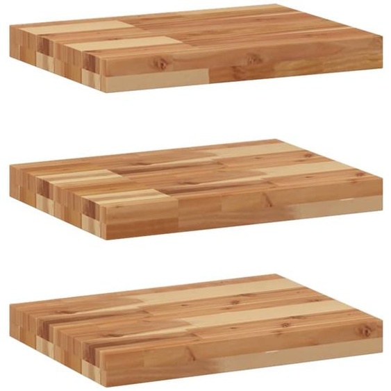 Étagères flottantes 3 pcs 60x30x4 cm acacia massif à lhuile
