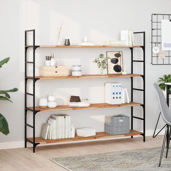 Étagères flottantes 4 pcs 120x30x2 cm acacia massif à lhuile