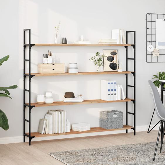 Étagères flottantes 4 pcs 140x20x2 cm acacia massif à lhuile