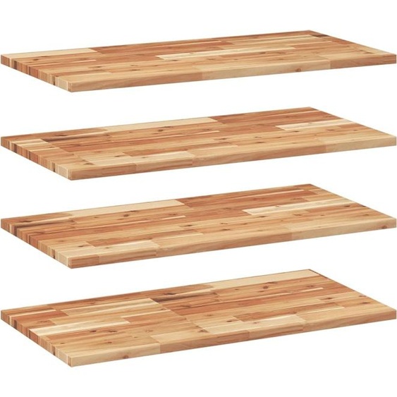 Étagères flottantes 4 pcs 80x40x2 cm acacia massif à lhuile