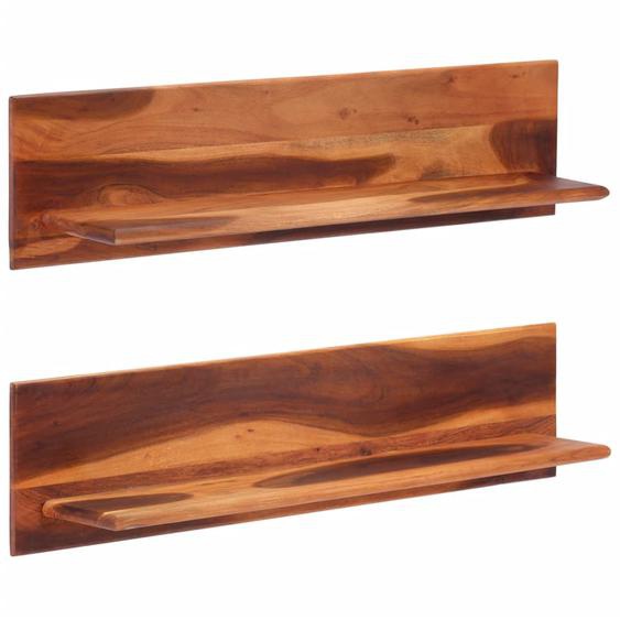 Étagères murales 2 pcs 112x20x26 cm bois massif dacacia