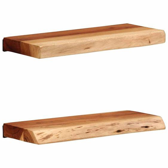 Étagères murales 2 pcs 40x20x3,5 cm bois massif dacacia