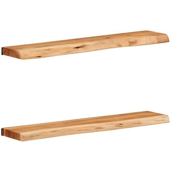 Étagères murales 2 pcs 80x20x3,5 cm bois massif dacacia
