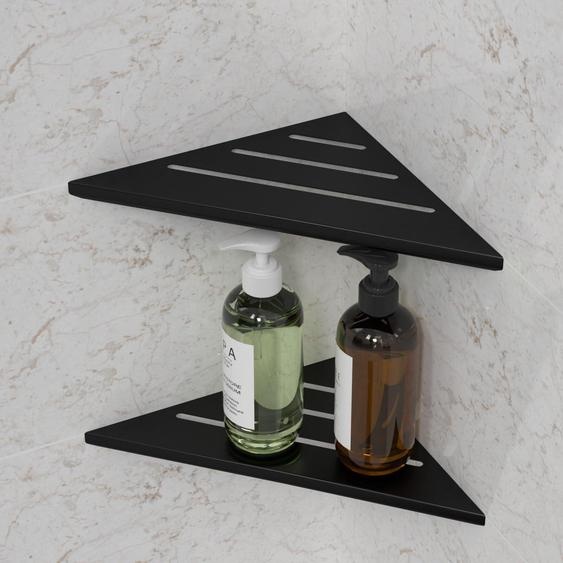 Étagères murales en acier inoxydable, lot de 2, dimensions 35 x 25 cm, pour salle de bain