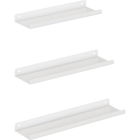 Étagères murales en cadres métalliques blancs