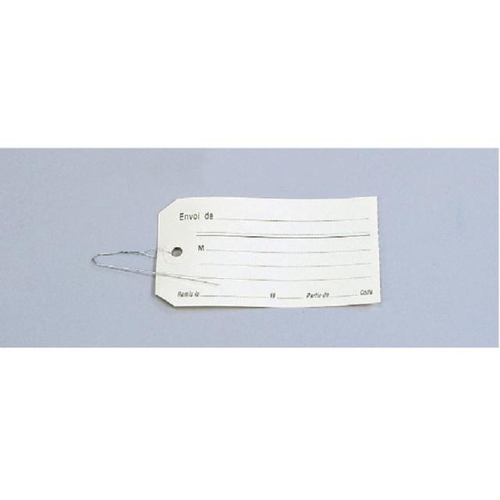 Étiquettes américaines à œillet avec fil dattache -120 x 60 mm