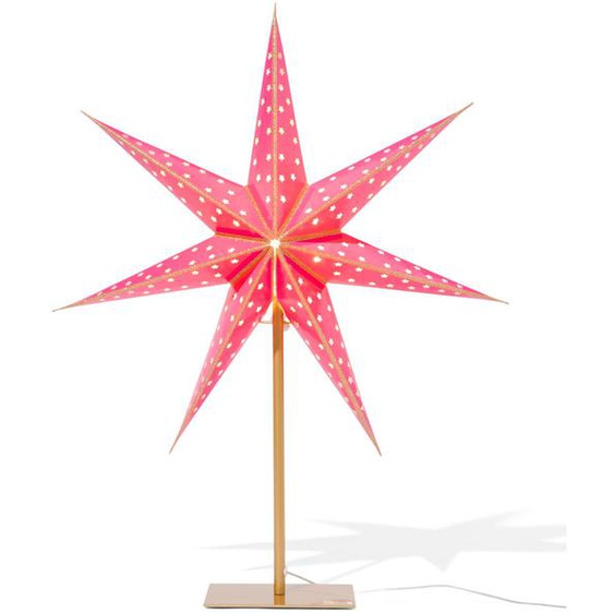 Étoile 3D Sur Support Métallique Avec 10 Lampes LED 48x39