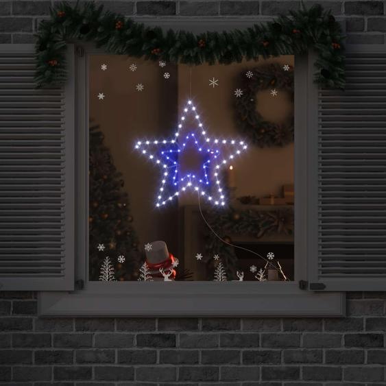 Étoile de Noël avec 72 LED Blanc Froid 51,5 x 50 x 0,65 cm Fer