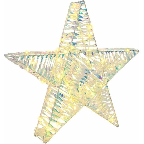 Étoile en 3D avec 50 LED Blanc chaud 55 x 52.5 x 9 cm PET