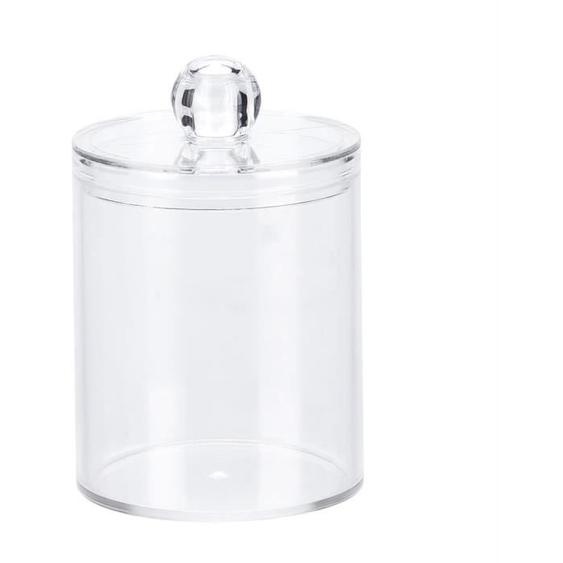 Étui en coton rond transparent - KIMISS - REN - Organisateur de coton-tige - Boîte de rangement domestique