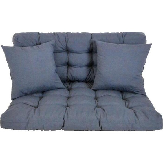 EUR pallet cushion set seat 120 x 80 x 8 cm and backrest 120 x 45 x 8 cm dark grey