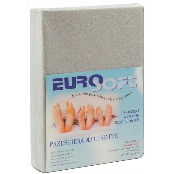 Eurosoft Drapé Linge de lit Uni 180x200 cm Uni Gris Clair
