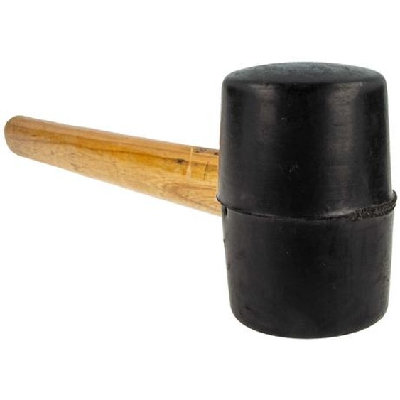 EUROTOOLS Marteau en caoutchouc Ø 60 mm 480 grammes, avec manche en bois